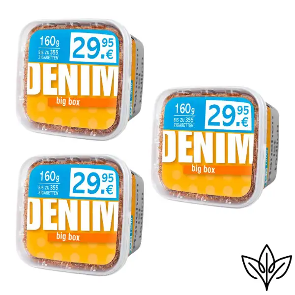 3 x Denim Volumen Tabak 3XL (160g)