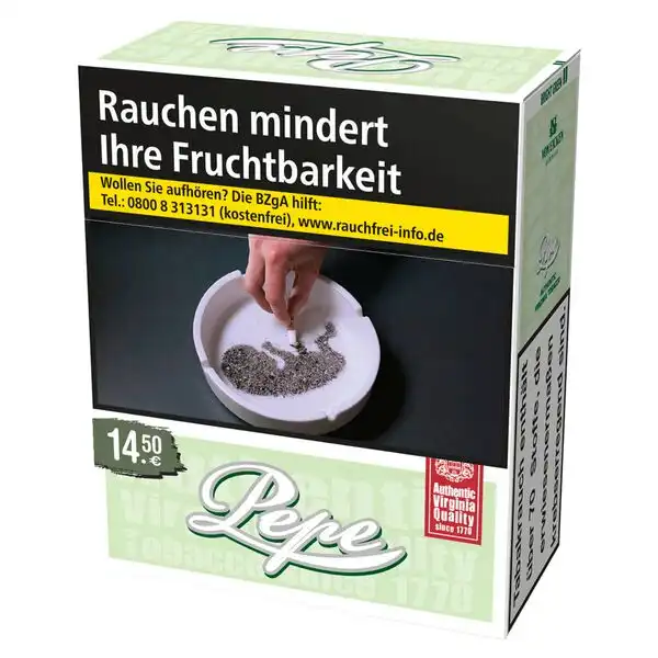 Pepe Bright Green 3XL Filterzigaretten, 4 x 40 Stück