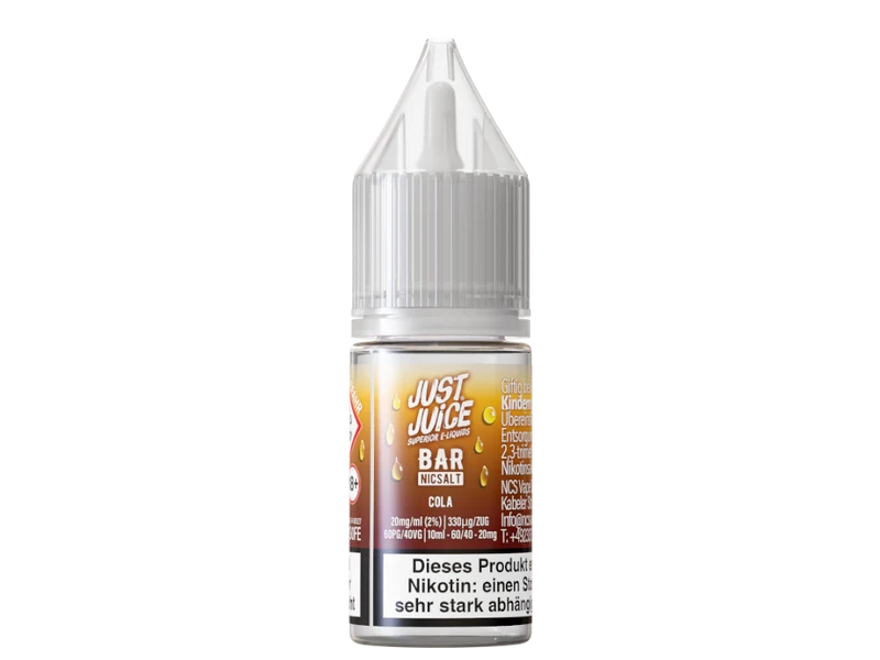 Just Juice - Bar - Cola - 10ml Fertigliquid (Nikotinsalz)
