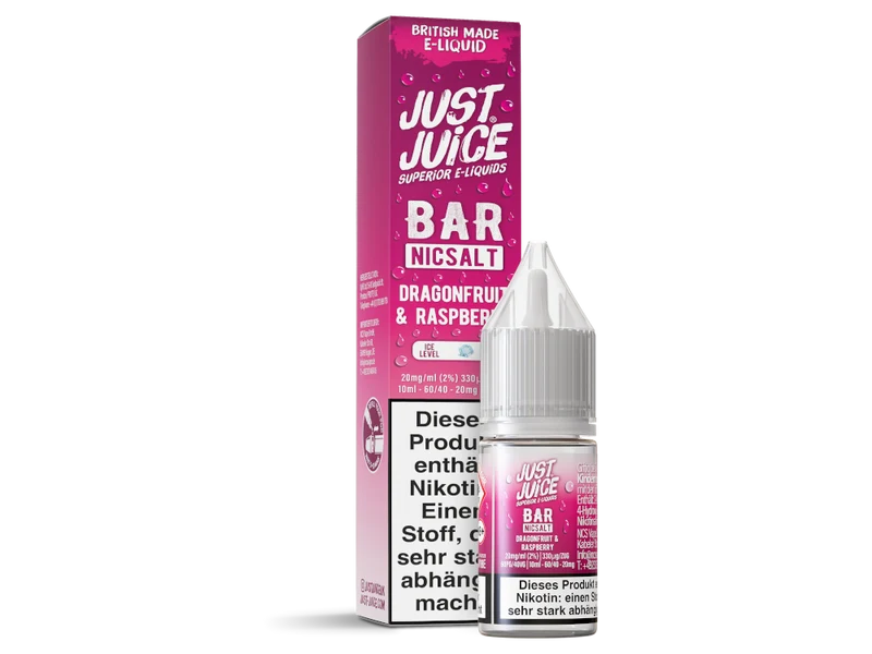 Just Juice - Bar - Dragonfruit & Raspberry - 10ml Fertigliquid (Nikotinsalz)