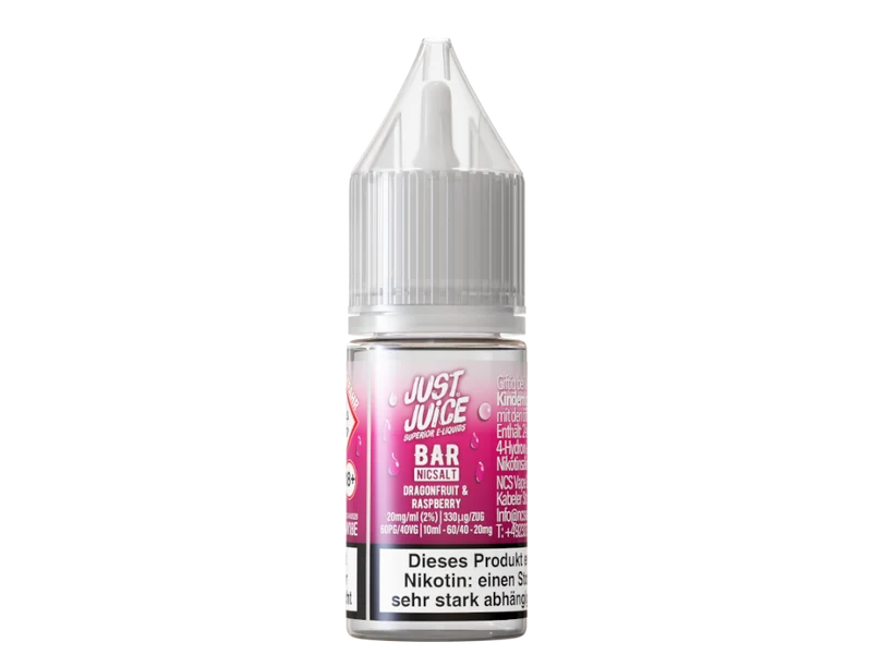 Just Juice - Bar - Dragonfruit & Raspberry - 10ml Fertigliquid (Nikotinsalz)