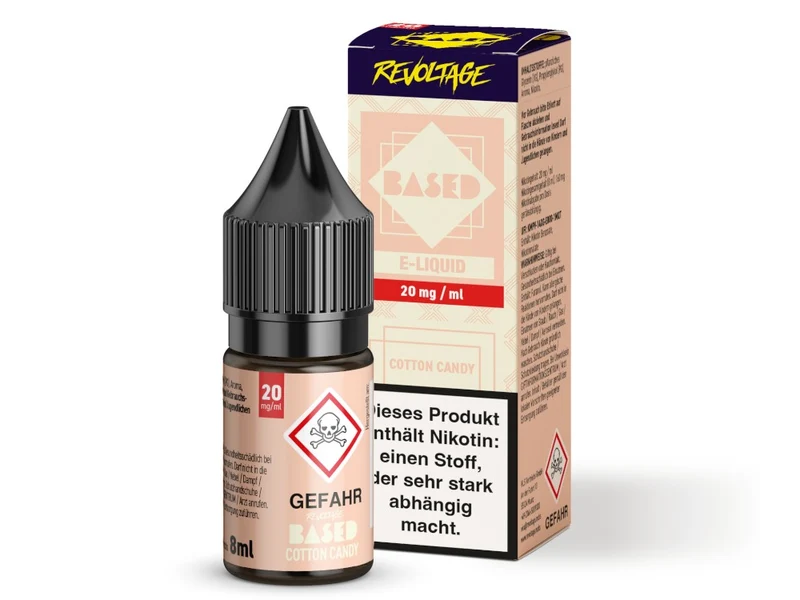 Revoltage - BASED - Cotton Candy - 10ml Fertigliquid (Nikotinfrei/Hybrid Nikotinsalz)