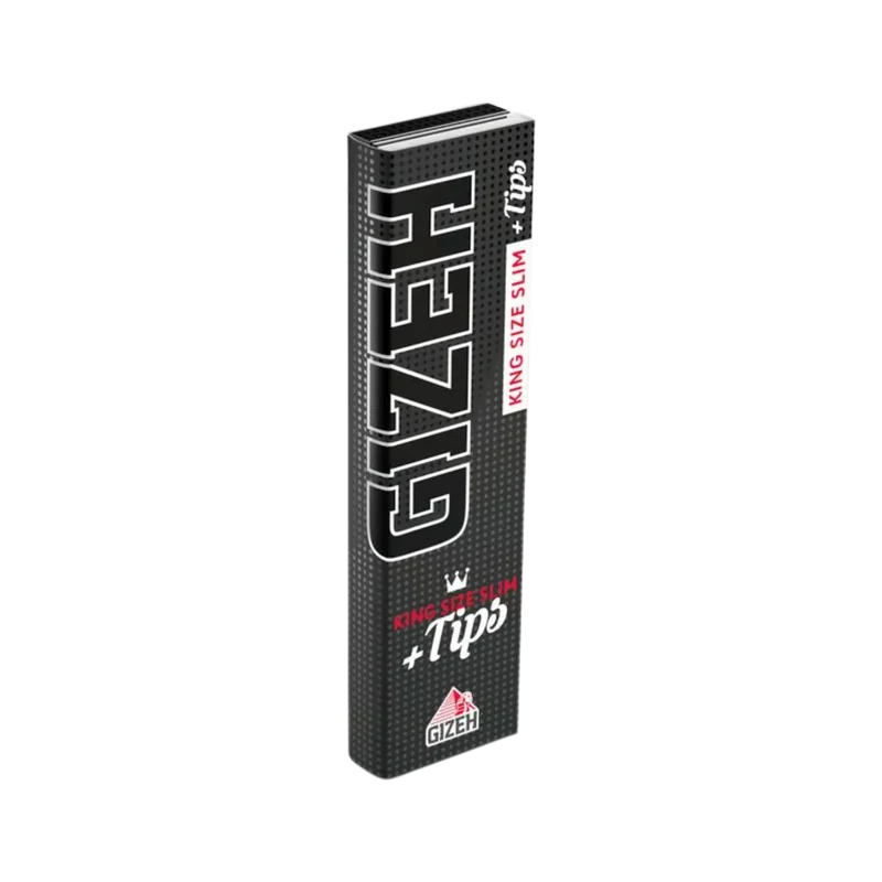 GIZEH Black King Size Slim + Tip (26x34)