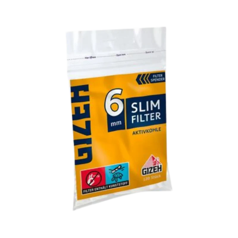 GIZEH Slim Aktivkohle Filter 6mm (20x120)