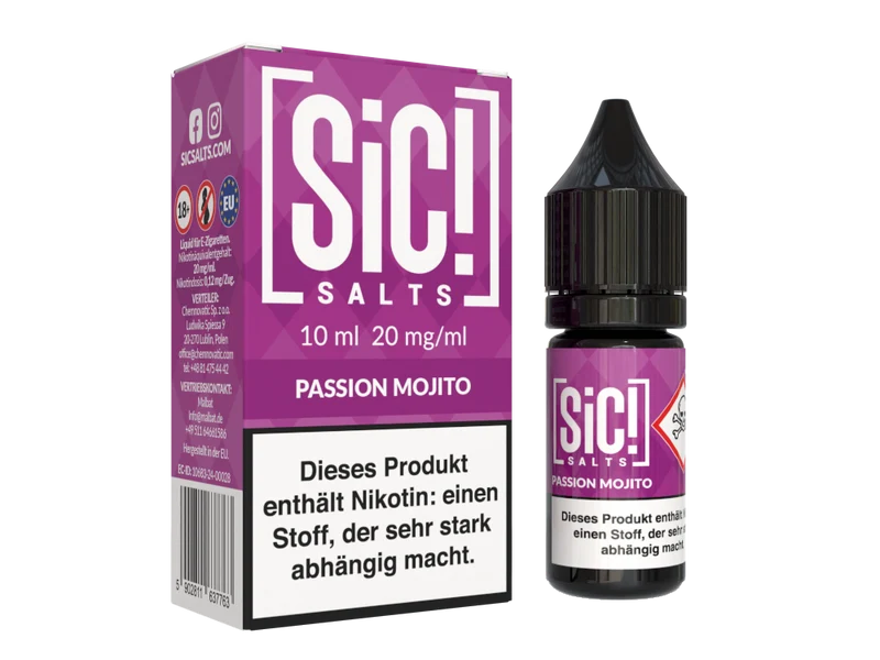 SiC! Salts - Passion Mojito - 10ml Fertigliquid (Nikotinsalz)