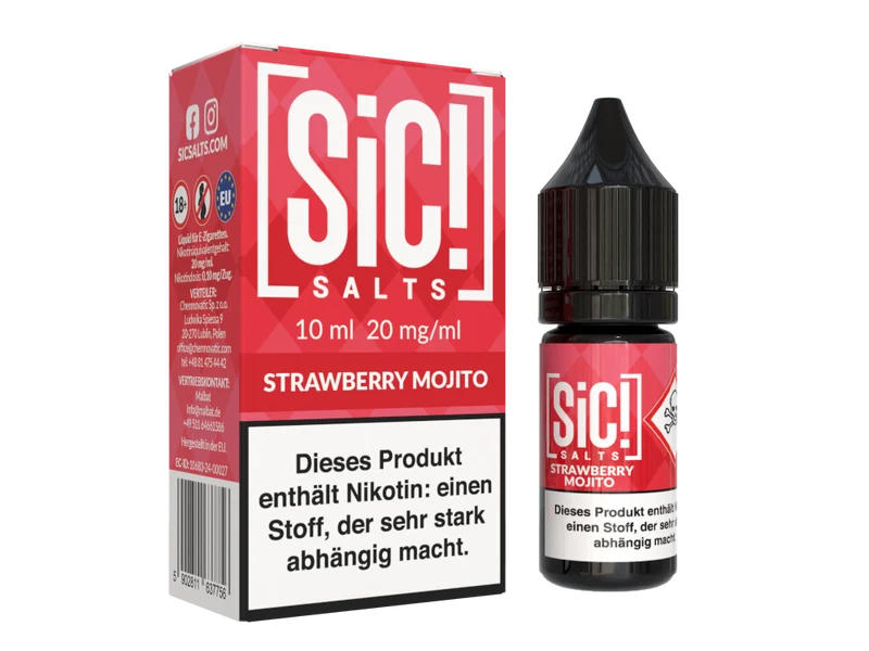 SiC! Salts - Strawberry Mojito - 10ml Fertigliquid (Nikotinsalz)