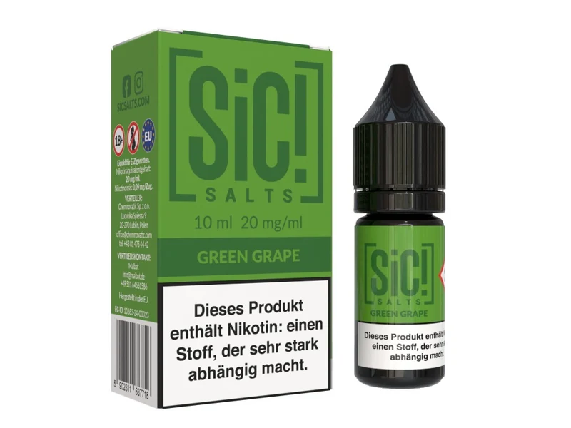 SiC! Salts - Green Grape - 10ml Fertigliquid (Nikotinsalz)