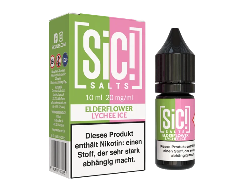 SiC! Salts - Elderflower Lychee Ice - 10ml Fertigliquid (Nikotinsalz)