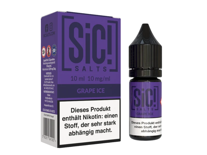 SiC! Salts - Grape Ice - 10ml Fertigliquid (Nikotinsalz)