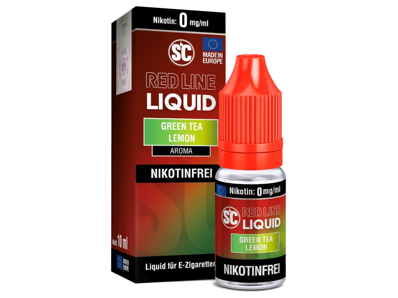 SC - Red Line - Green Tea Lemon - 10ml Fertigliquid (Nikotinfrei/Nikotin)