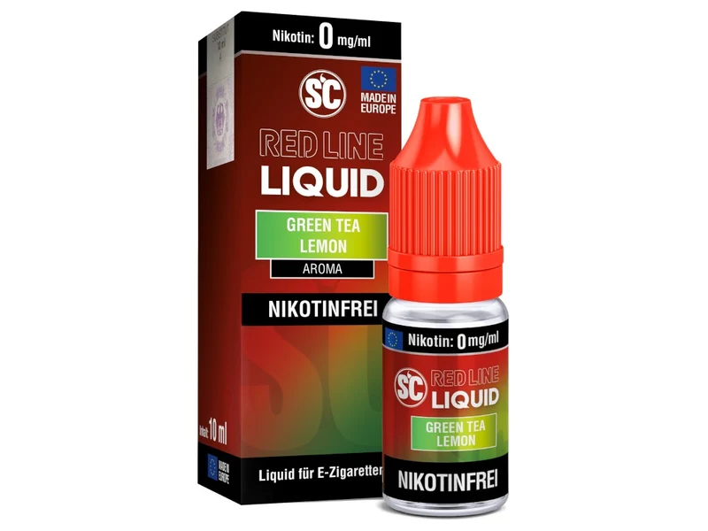 SC - Red Line - Green Tea Lemon - 10ml Fertigliquid (Nikotinfrei/Nikotin)