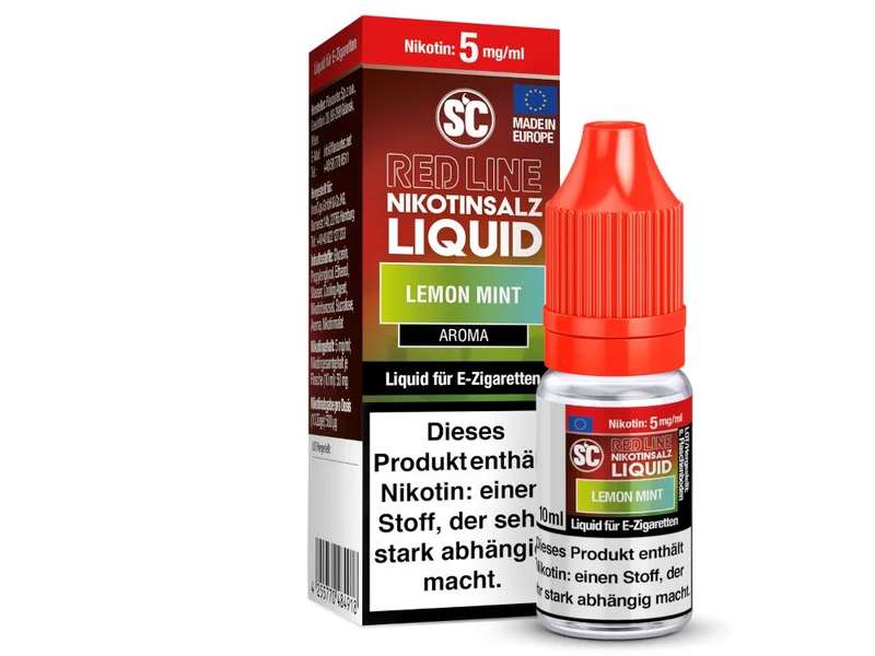 SC - Red Line - Lemon Mint - 10ml Fertigliquid (Nikotinfrei/Nikotinsalz)