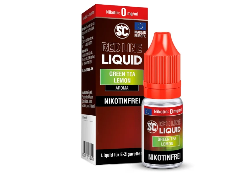 SC - Red Line - Green Tea Lemon - 10ml Fertigliquid (Nikotinfrei/Nikotinsalz)