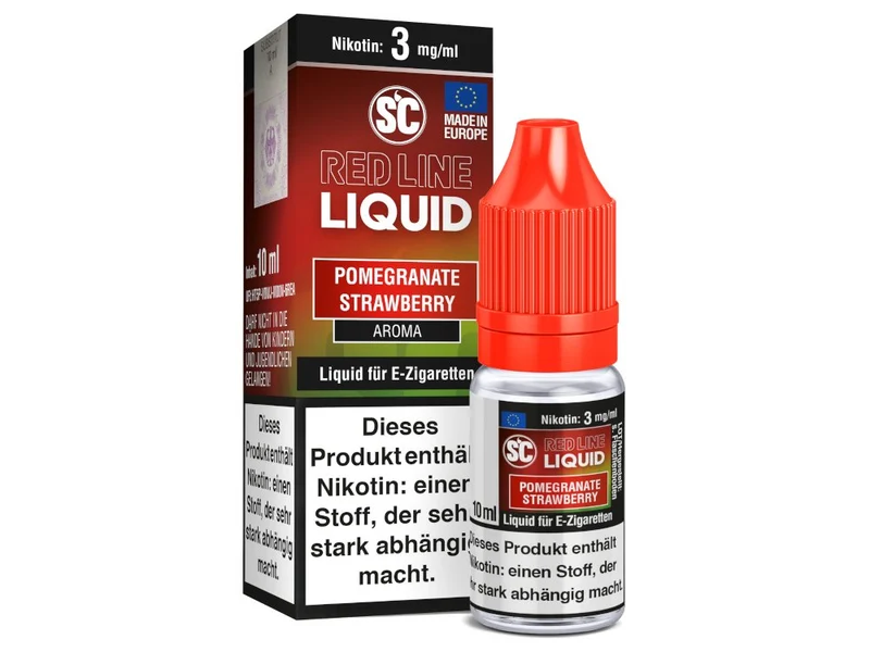 SC - Red Line - Pomegranate Strawberry - 10ml Fertigliquid (Nikotinfrei/Nikotin)