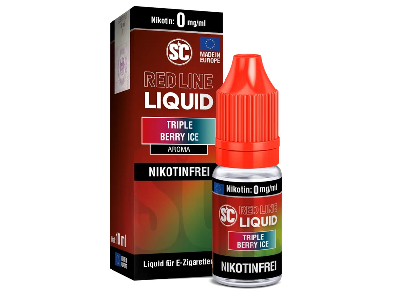 SC - Red Line - Triple Berry Ice - 10ml Fertigliquid (Nikotinfrei/Nikotin)
