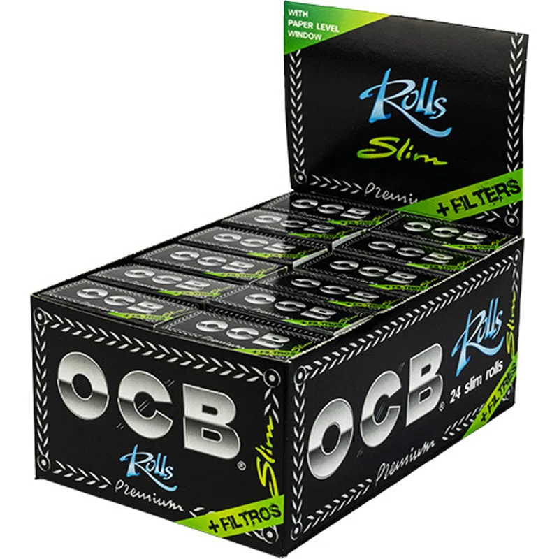 OCB Premium Rolls Slim + Tips 24