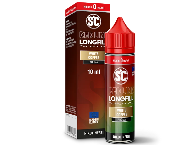 SC - Red Line - White Coffee - 10ml Longfill Aroma (60ml Flasche)