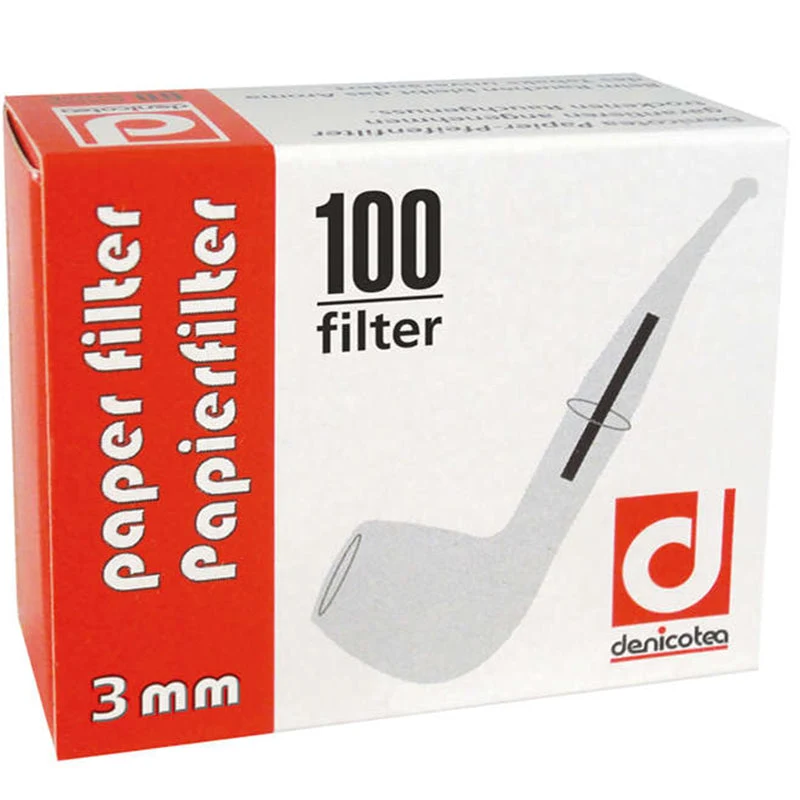 Denicotea Papierfilter 3mm 100er Packung