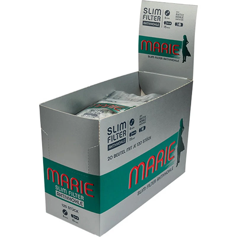 Marie Slim Filter Aktivkohle 6mm 20 Beutel á 120 Stück