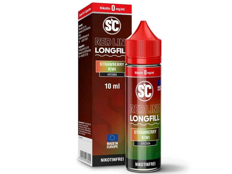 SC - Red Line - Strawberry Kiwi - 10ml Longfill Aroma (60ml Flasche)