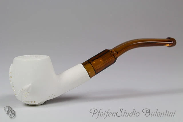 Meerschaumpfeife Mini HANFBLATT 0390