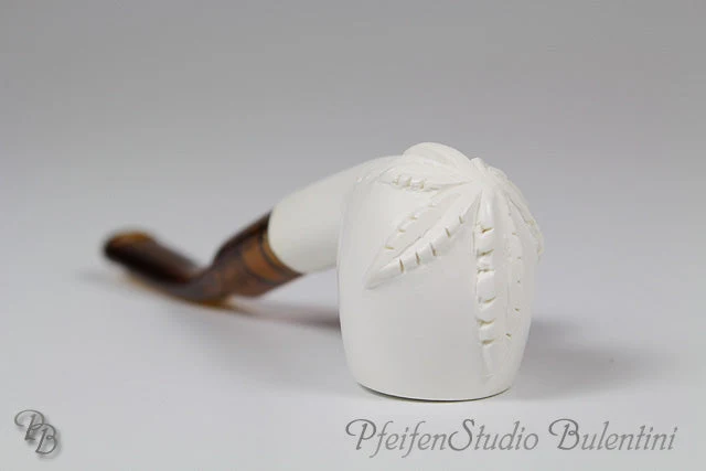 Meerschaumpfeife Mini HANFBLATT 0390