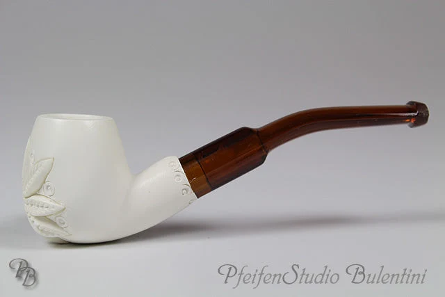 Meerschaumpfeife Mini HANFBLATT 0381