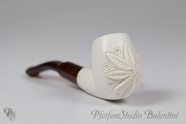Meerschaumpfeife Mini HANFBLATT 0381