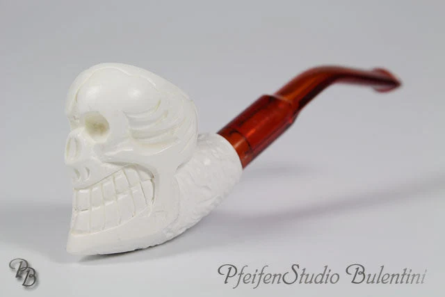 Meerschaumpfeife Mini SKULL 0013