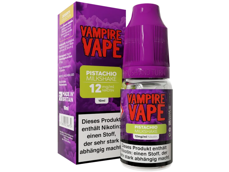 Vampire Vape - Dessert Collection - Pistachio Milkshake - 10ml Fertigliquid (Nikotin)