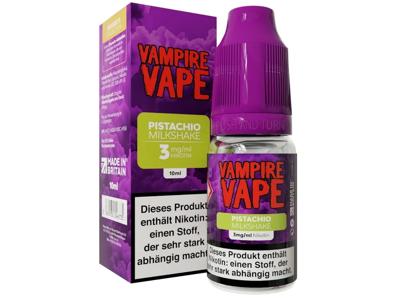 Vampire Vape - Dessert Collection - Pistachio Milkshake - 10ml Fertigliquid (Nikotin)