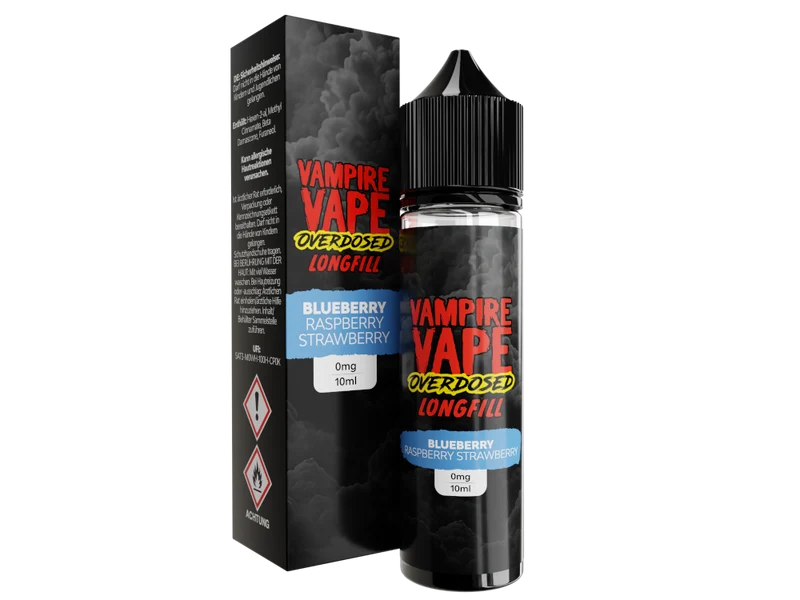 Vampire Vape - Overdosed - Blueberry Raspberry Strawberry - Longfill Aroma 10ml (60ml Flasche)