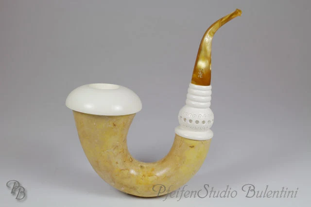 Original CALABASH Pfeife Meerschaumeinsatz Blockmeerschaum AES10