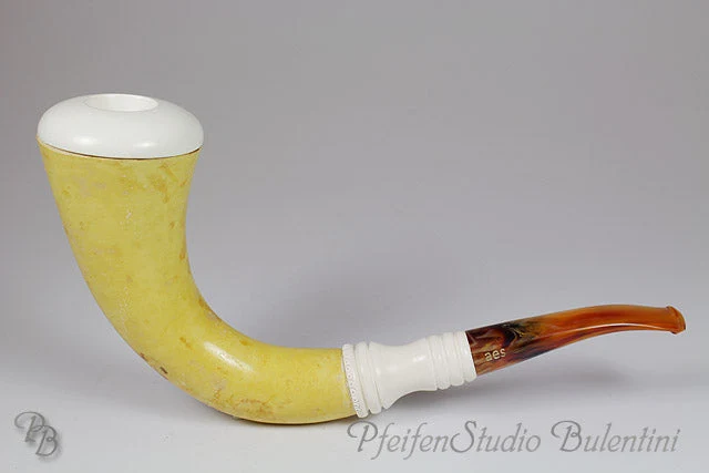 Original CALABASH Pfeife Meerschaumeinsatz Blockmeerschaum AES17