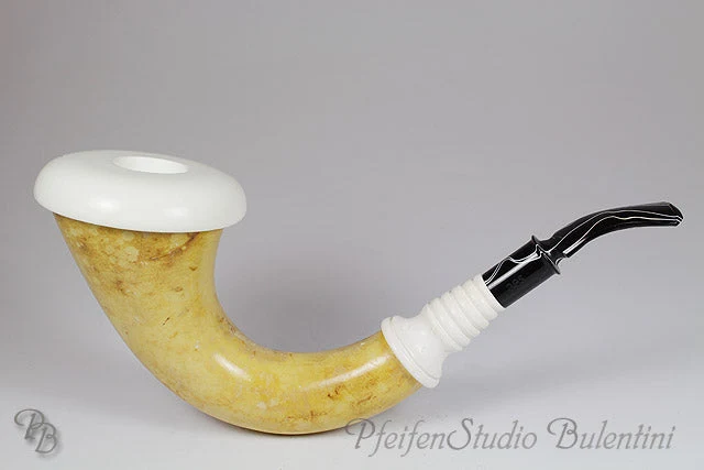 Original CALABASH Pfeife Meerschaumeinsatz Blockmeerschaum AES14
