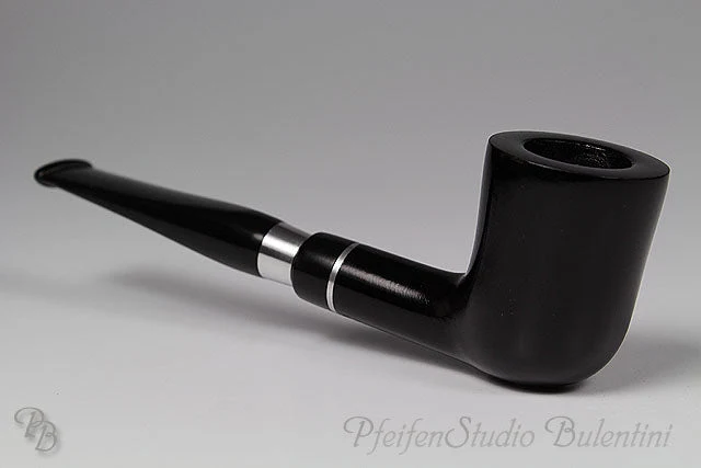 Bruyere Pfeife ALDO VELANI - SPIGOT glatt schwarz 06