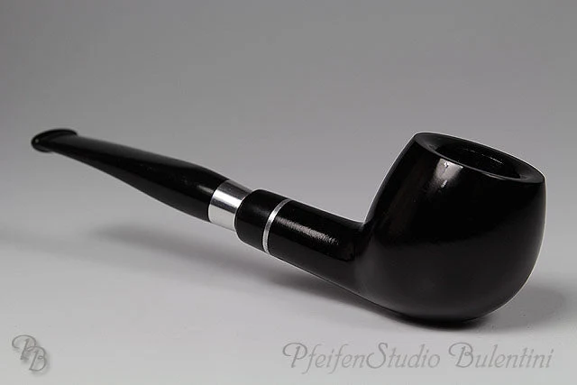 Bruyere Pfeife ALDO VELANI - SPIGOT glatt schwarz 05