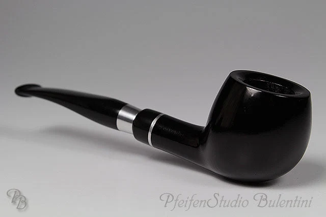 Bruyere Pfeife ALDO VELANI - SPIGOT glatt schwarz 04