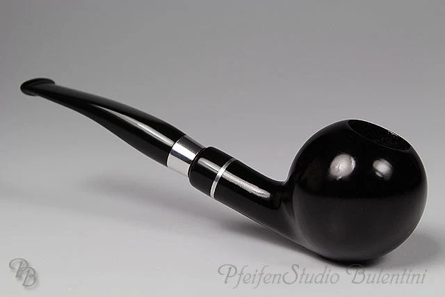 Bruyere Pfeife ALDO VELANI - SPIGOT glatt schwarz 03
