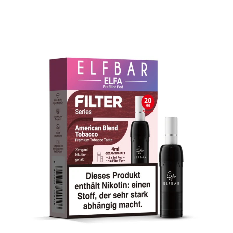 ELFA Filter Pod American Blend Tobacco