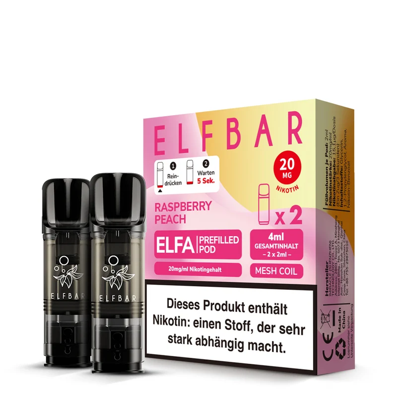 ELFA Prefilled Pod Raspberry Peach