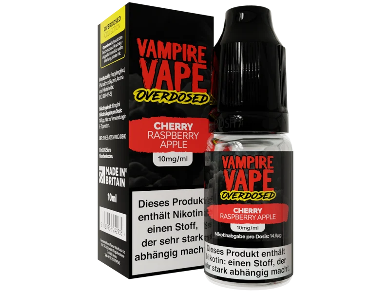 Vampire Vape Overdosed - Cherry Raspberry Apple - 10ml Fertigliquid (Nikotinsalz)