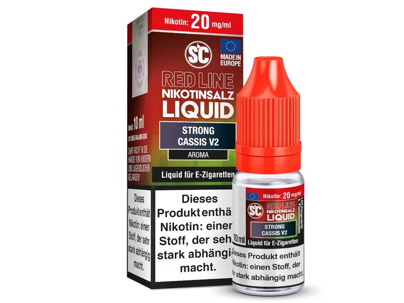 SC - Red Line - Strong Cassis V2 - 10ml Fertigliquid (Nikotinfrei/Nikotinsalz)
