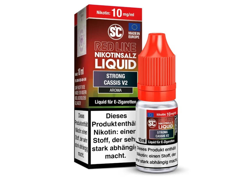SC - Red Line - Strong Cassis V2 - 10ml Fertigliquid (Nikotinfrei/Nikotinsalz)