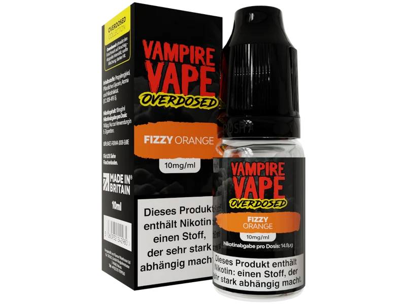 Vampire Vape Overdosed - Fizzy Orange - 10ml Fertigliquid (Nikotinsalz)