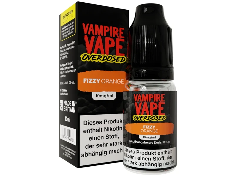 Vampire Vape Overdosed - Fizzy Orange - 10ml Fertigliquid (Nikotinsalz)