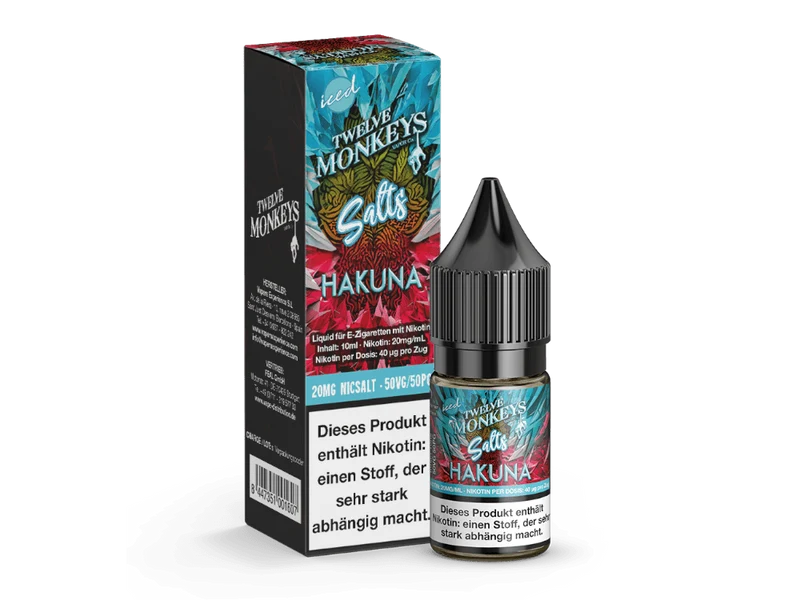 Twelve Monkeys - Iced - Hakuna - 10ml Fertigliquid (Nikotinsalz)