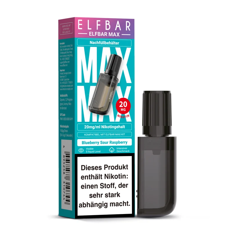 ELFBAR MAX Nachfüllbehälter Blueberry Sour Raspberry