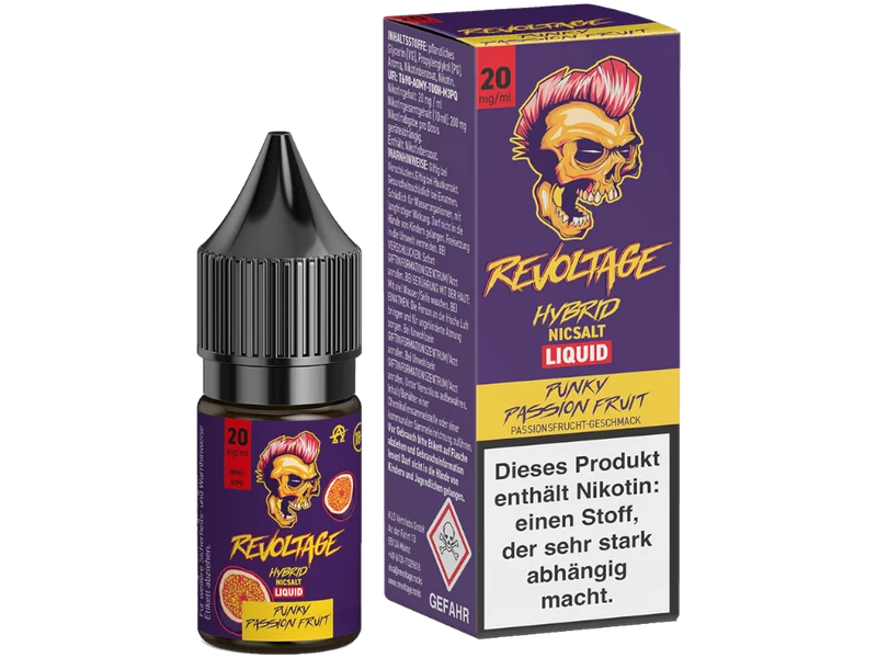 Revoltage - Punky Passion Fruit - 10ml Fertigliquid (Hybrid Nikotinsalz)