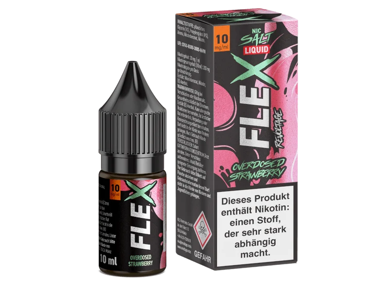 Revoltage - FLEX - Strawberry - 10ml Fertigliquid (Nikotinfrei/Nikotinsalz)